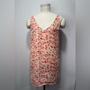 CAbi Women's Coral Blush Pink Animal Print Sleeveless Lined Cami Top Sz Medium